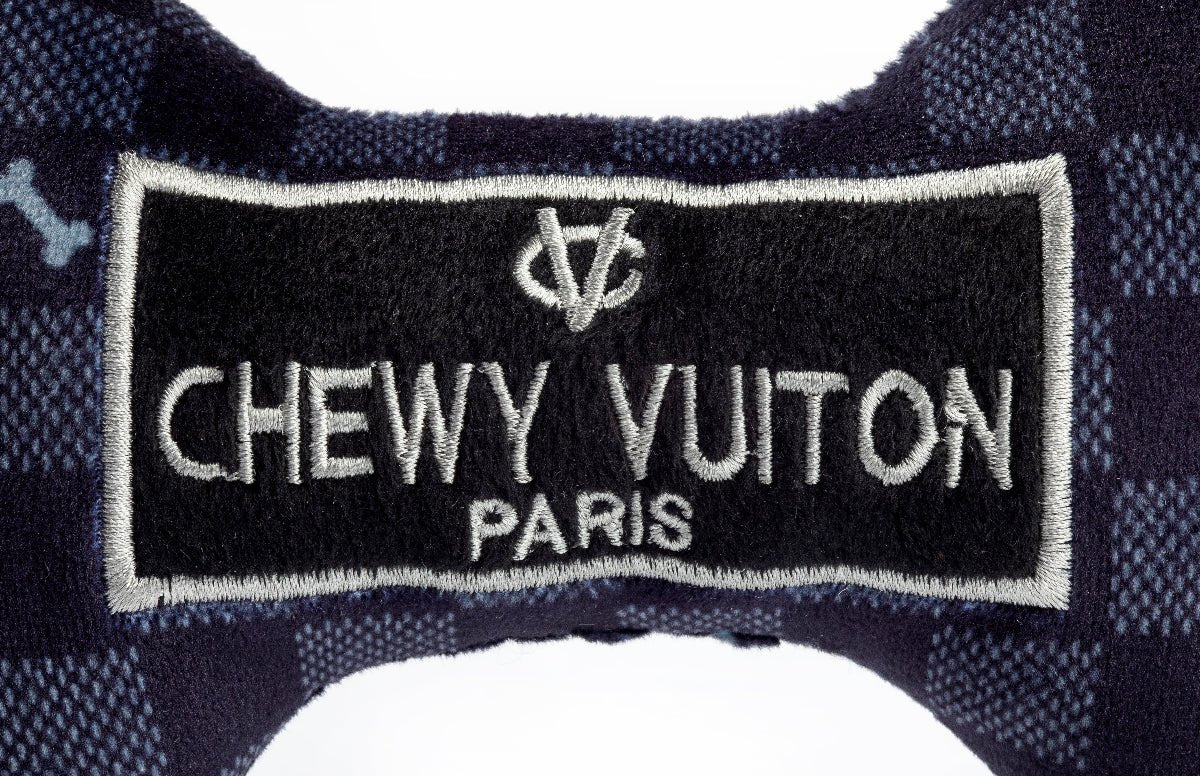 Black Checker Chewy Vuiton Bone - Twirls + Twigs