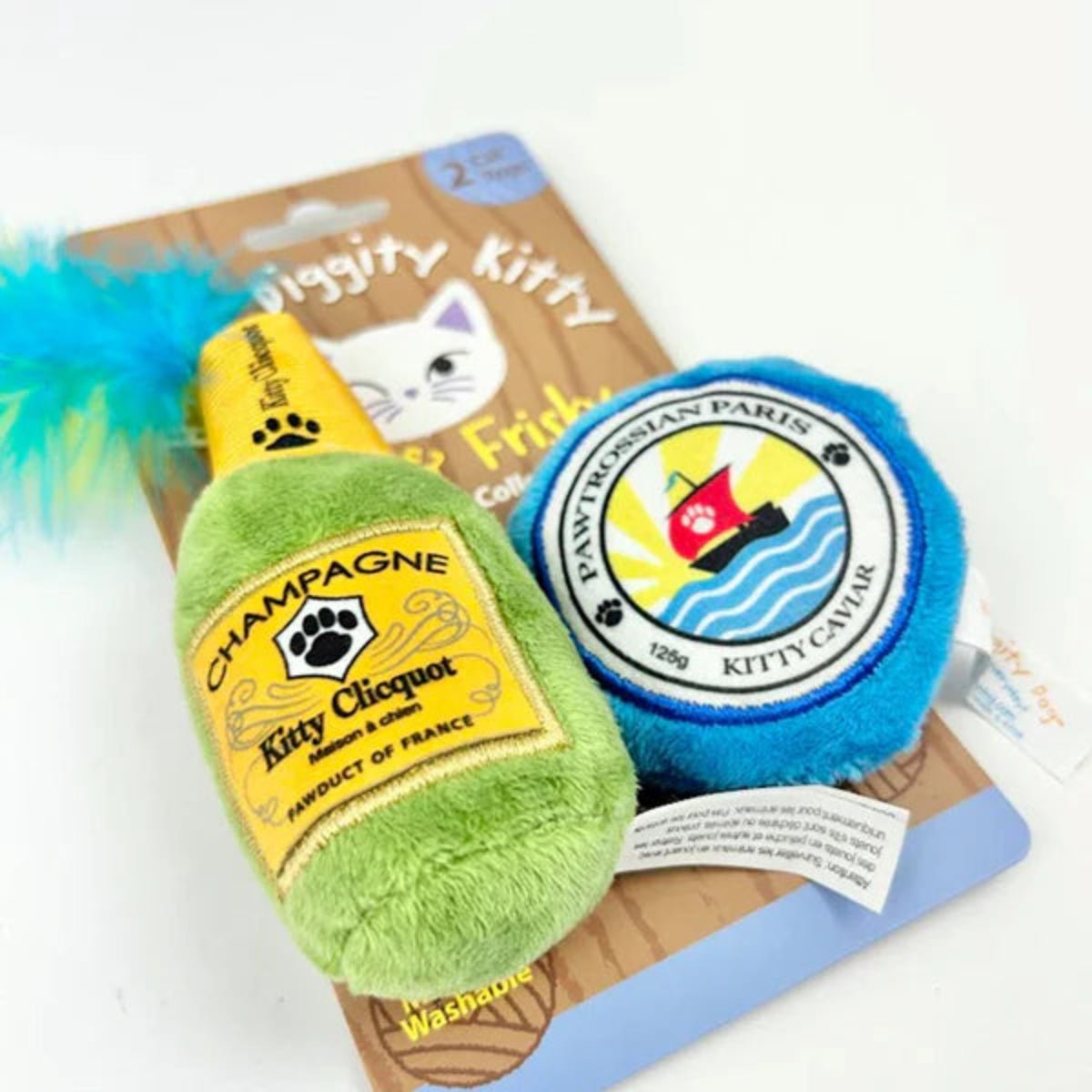 Kitty Clicquot (Bottle & Caviar) Catnip Toys - Twirls + Twigs