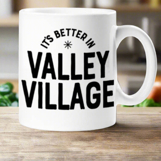 It's Better In, Valley Village Mug :Black + White