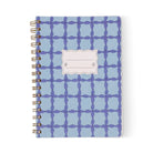 Tulip Twin Wire Notebook - Small Blue Lattice - Twirls + Twigs