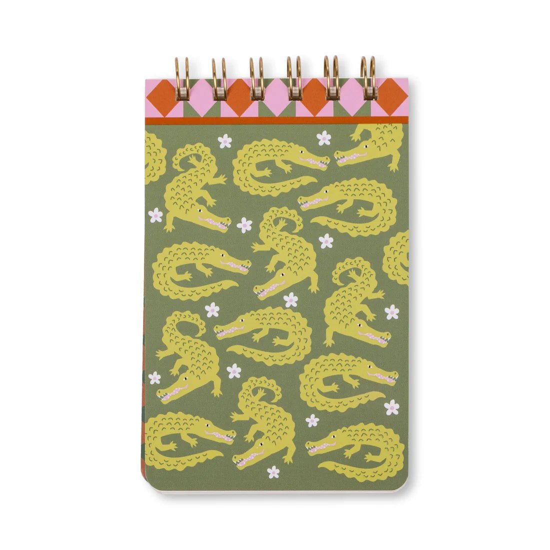 A Dopo Crocodile Twin Wire Notepad - Twirls + Twigs