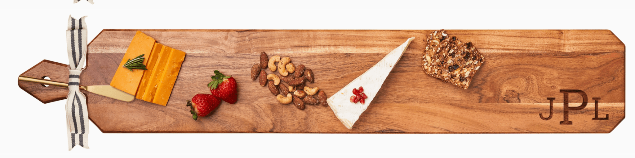 Heirloom Cheese Board 34x6" w/ Spreader - Twirls + Twigs