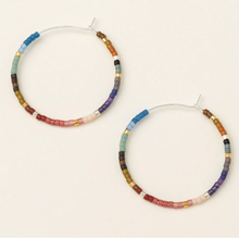  Chromacolor Miyuki Small Hoop - Pewter Multi/Gold