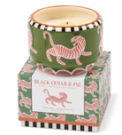 Ceramic Tiger Candle Black Cedar & Fig | A dopo 24oz - Twirls + Twigs