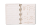 Tulip Twin Wire Notebook - Small Blue Lattice - Twirls + Twigs