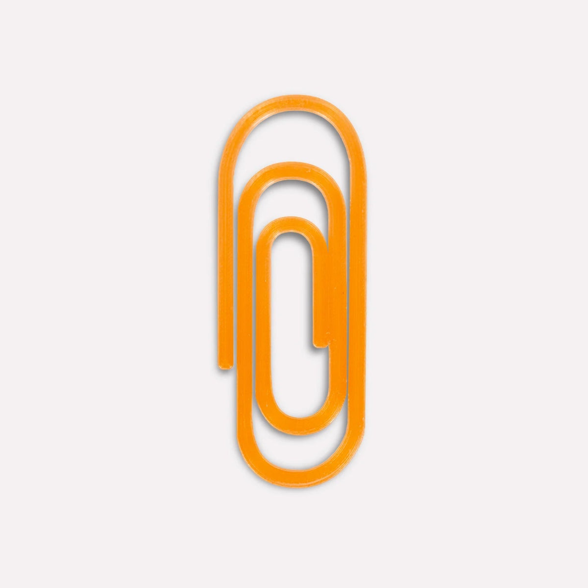 Paperclip Translucent 3D Printed Bookmark | Orange – Twirls + Twigs