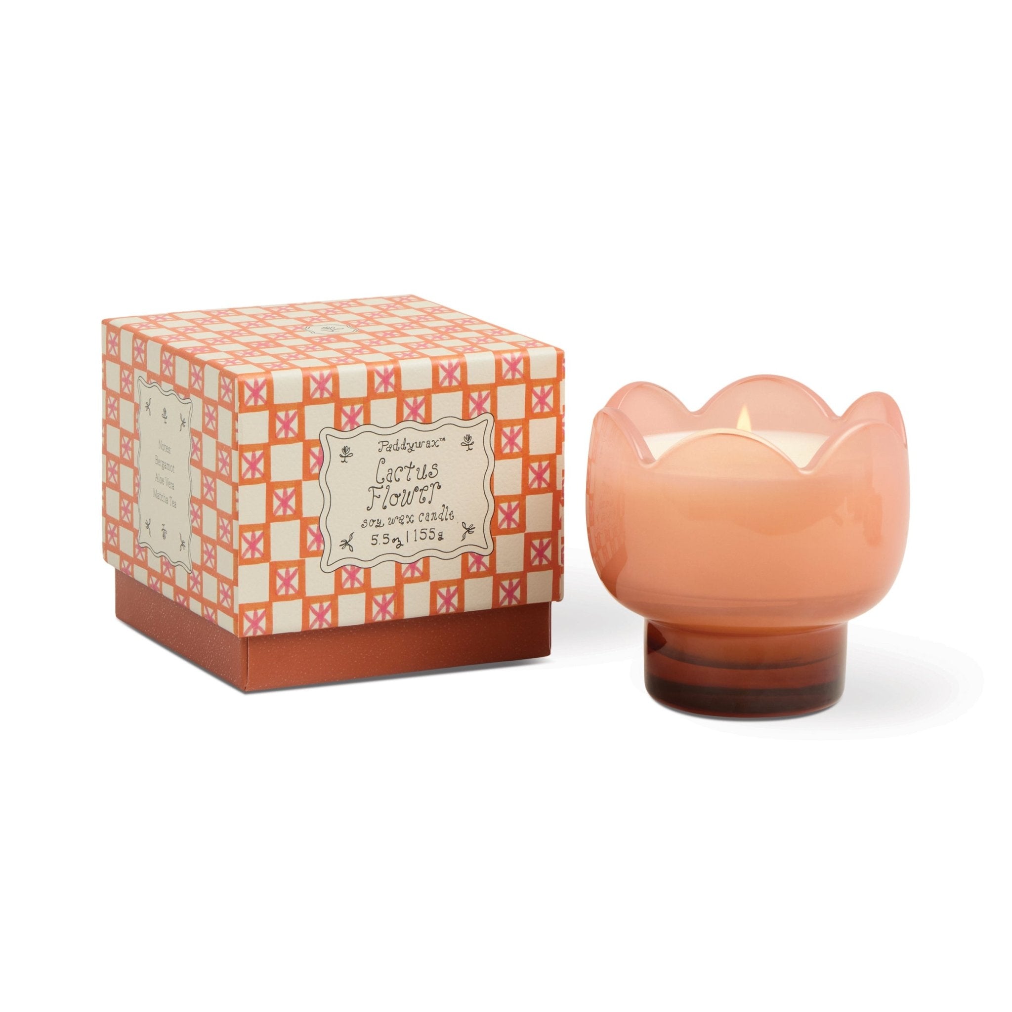 Cactus Flower Glass Candle - Twirls + Twigs