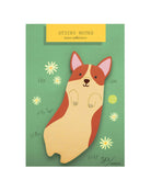 Corgi Die Cut Sticky Notes - Twirls + Twigs