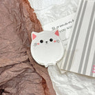 Cartoon Cat Hair Clip, Cute Animal Series Claw Clip: White - Twirls + Twigs