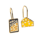 Mac & Cheese Drop Earrings | Gold Foodie Earrings - Twirls + Twigs