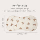Bamboo Muslin Burp Cloth Set 2 - Pack (Teddy/Taupe) - Twirls + Twigs