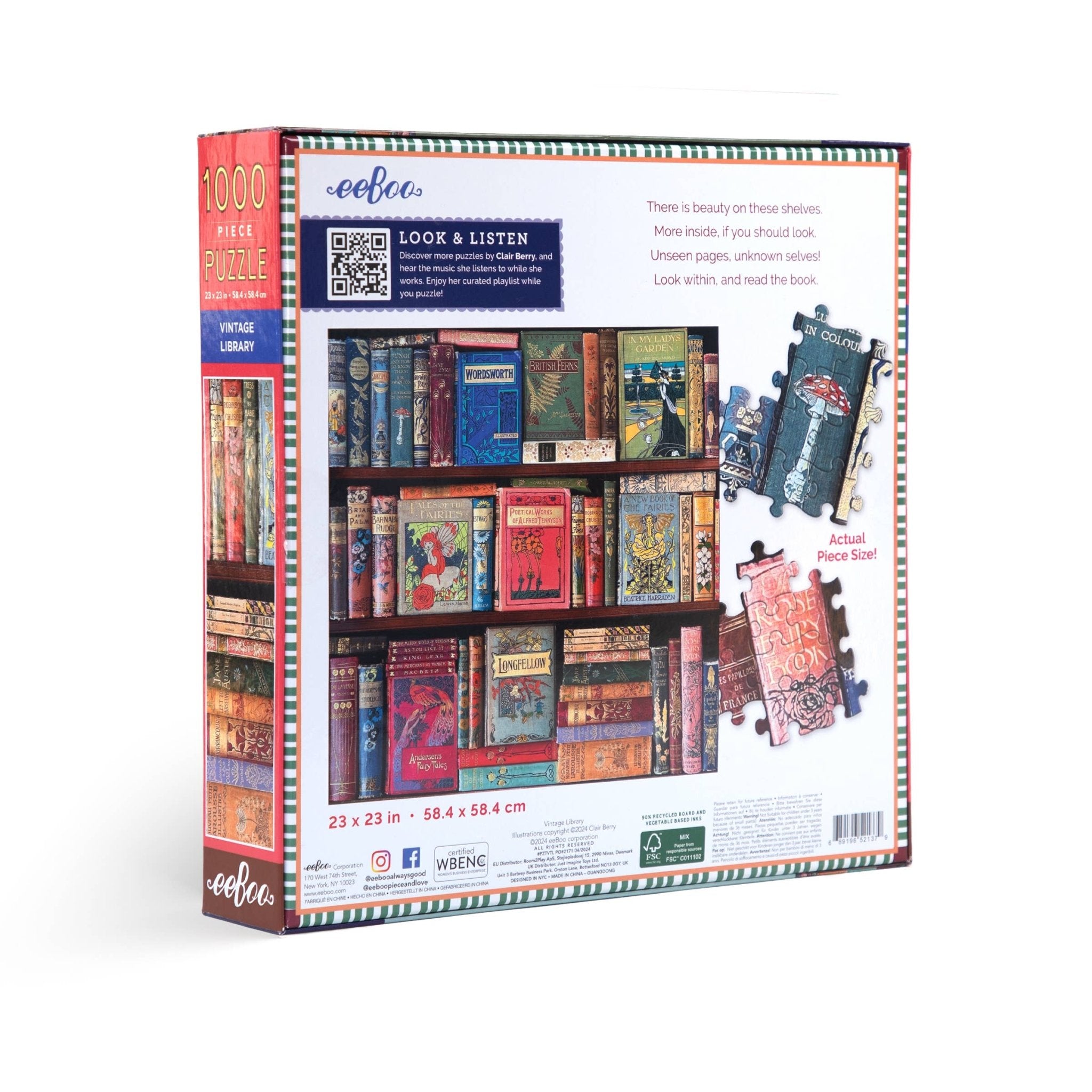 Vintage Library 1000 Piece Puzzle - Twirls + Twigs