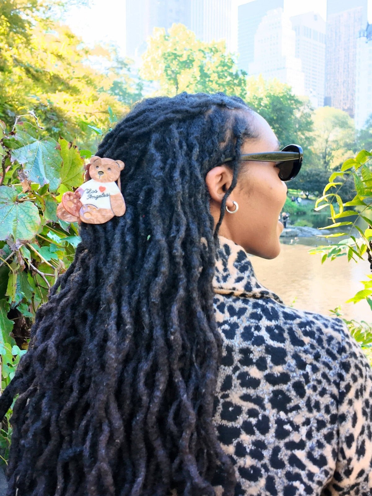 Hand-painted Los Angeles Teddy Claw Hair Clip | Eco-Friendly - Twirls + Twigs