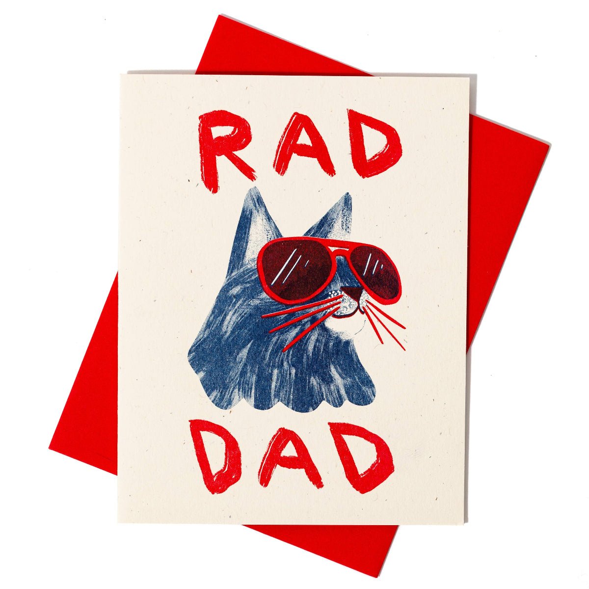 Rad Dad - Risograph Card - Twirls + Twigs