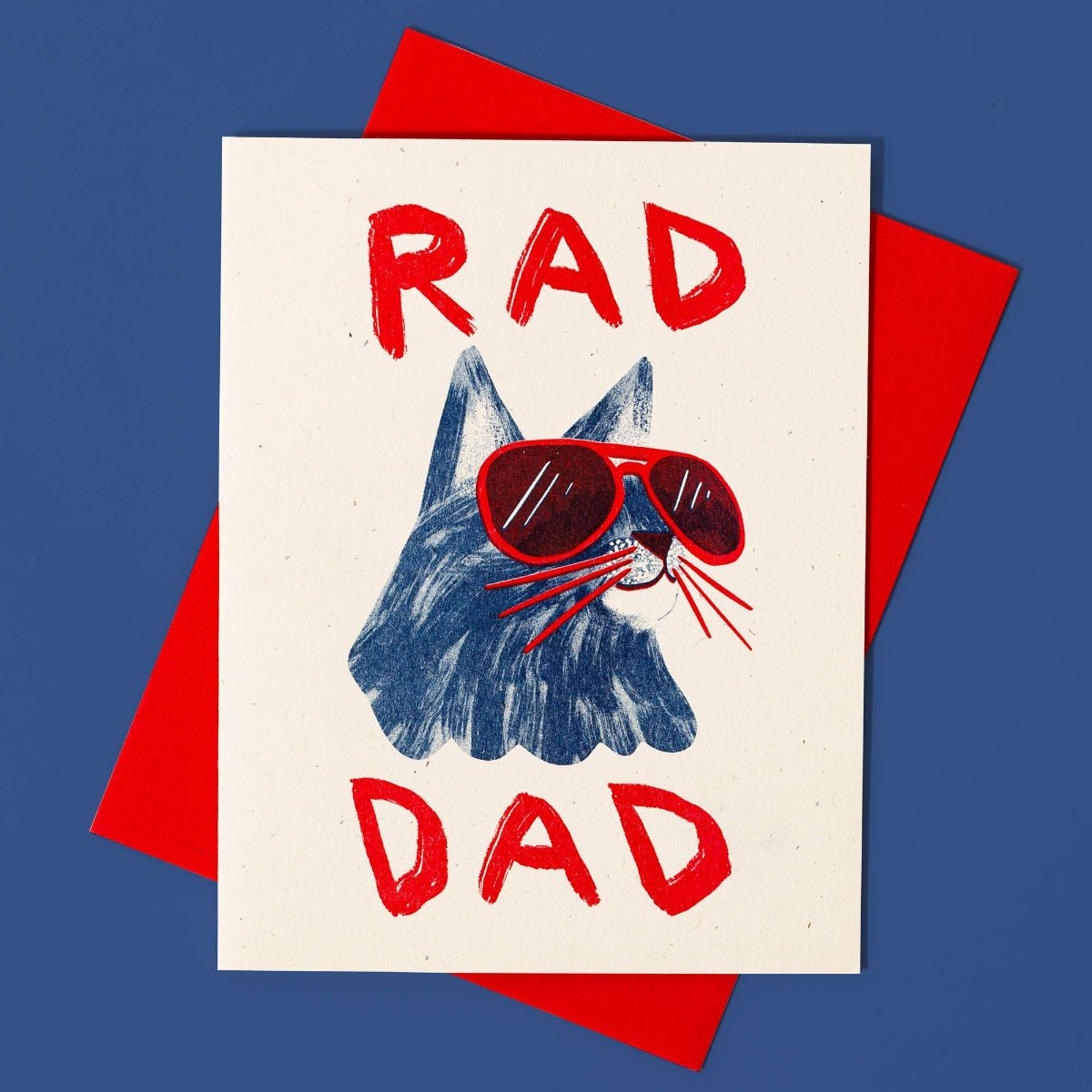 Rad Dad - Risograph Card - Twirls + Twigs