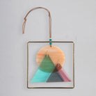 Stained Glass Light Catcher - Sunset Mountains - Twirls + Twigs