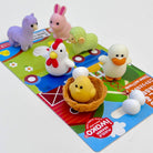 Chicken & Friends Erasers Card Iwako - Twirls + Twigs
