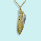 Small Gold Fish Knife Necklace: 18 Inch - Twirls + Twigs