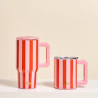 20 oz Lifestyle Flip Straw Tumbler–Sicily Stripes Pink - Twirls + Twigs