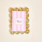 Mini Acrylic Picture Frame Magnet–Gold Glitter - Twirls + Twigs