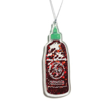  Drawn Goods - Sparkle Glitter Sriracha Shaker Christmas Ornament