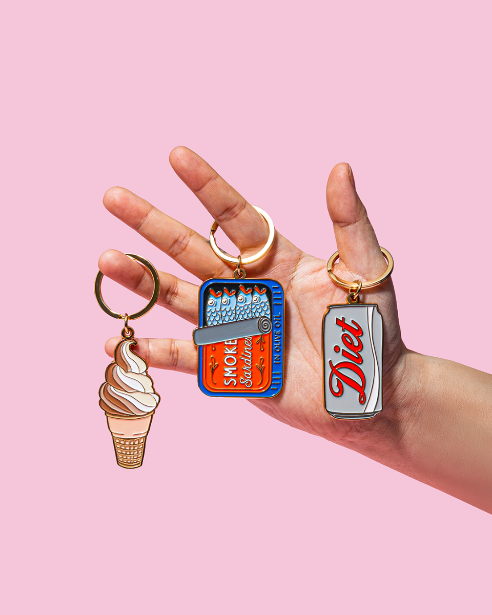 Diet Soda Can Enamel Keychain Bag Charm - Twirls + Twigs