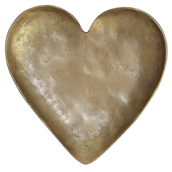 Heart Tray, Forged Iron - Brass