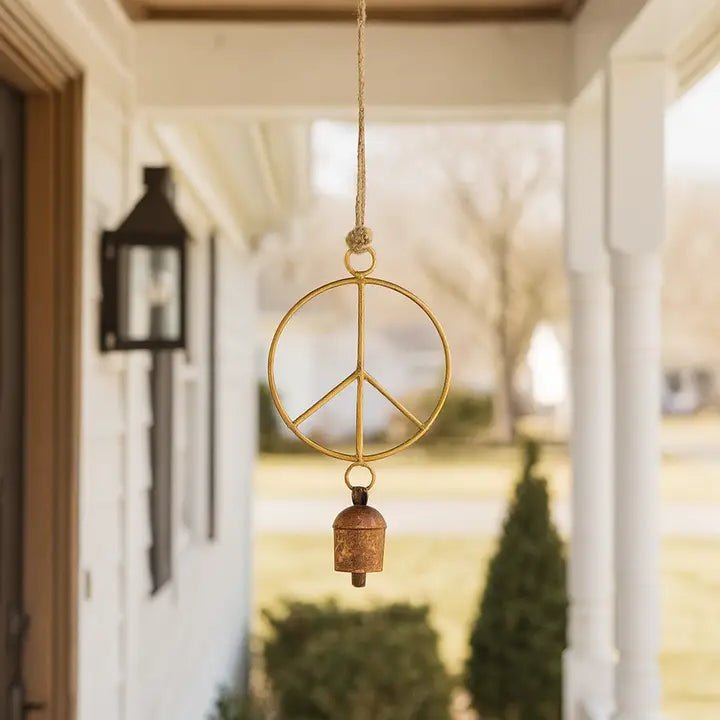 Air Element Peace Bell Wind Chime - Fair Trade Garden - Twirls + Twigs