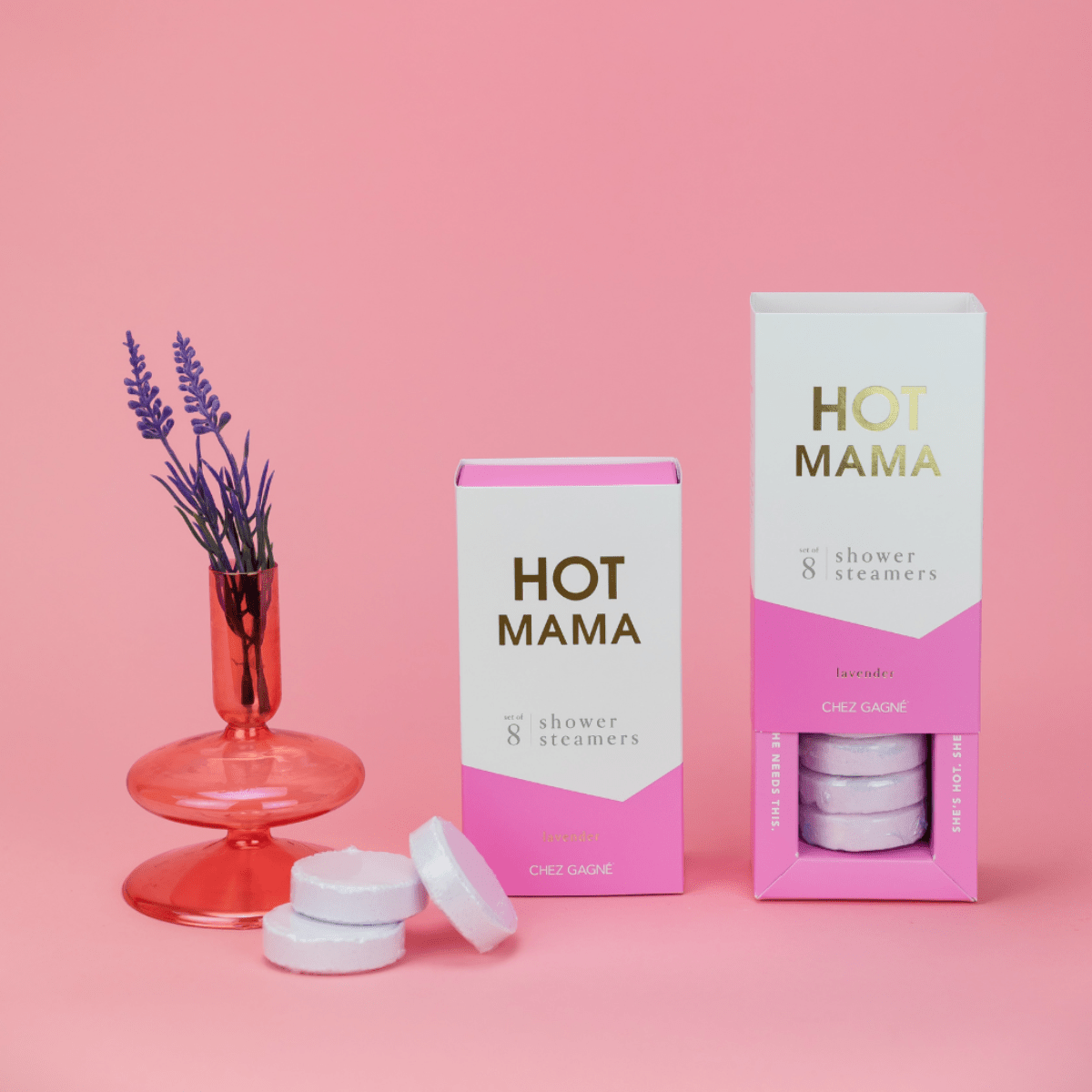 Hot Mama Shower Steamers - Lavender - Mother's Day Gift Set - Twirls + Twigs