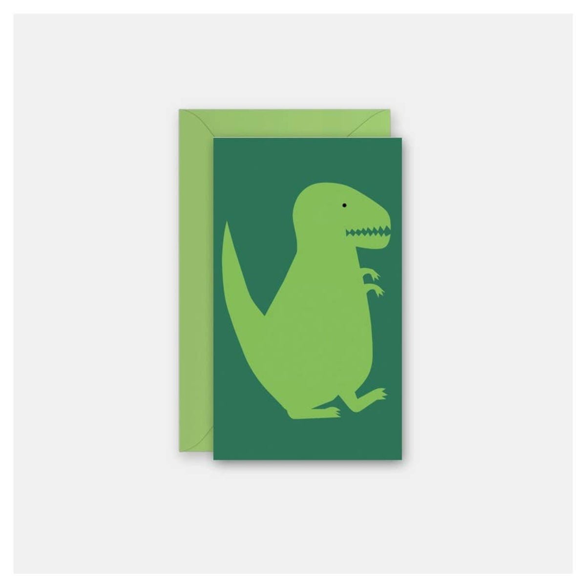 Green Dinosaur - Gift Enclosure Card - Twirls + Twigs
