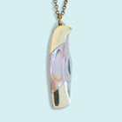 Shell Handled Knife Necklace: Mother of Pearl 32 Inch - Twirls + Twigs