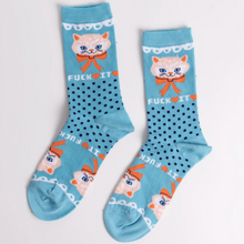  F*ck it Kitty Crew Socks - womens