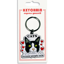  Cats because People Suck Keychain