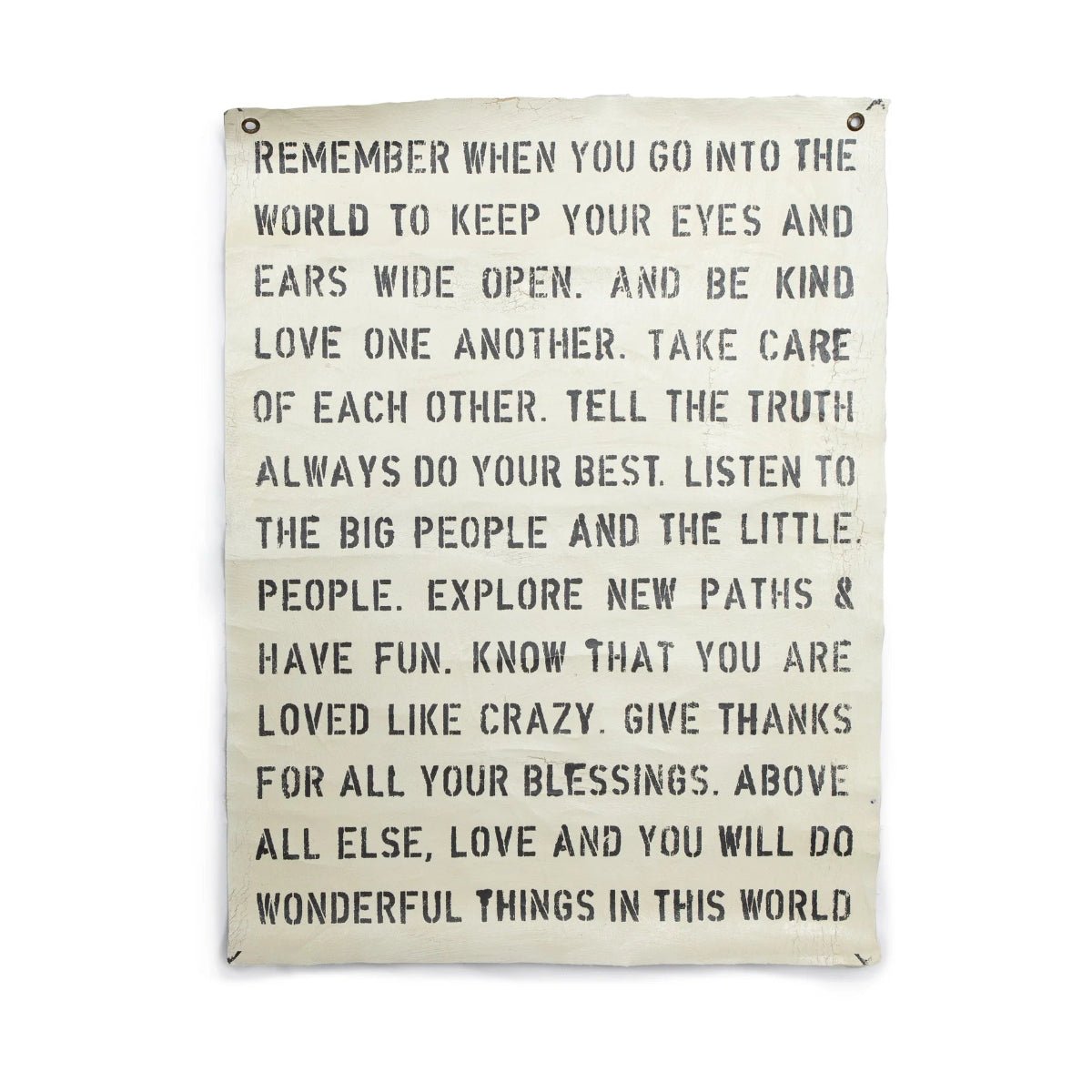 Remember When Hand Painted Wall Hanging 36" x 48" (size will vary) - Twirls + Twigs