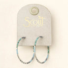Chromacolor Miyuki Small Hoop - Turquoise Multi/Silver - Twirls + Twigs