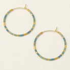 Chromacolor Miyuki Small Hoop - Turquoise Mint/Gold - Twirls + Twigs