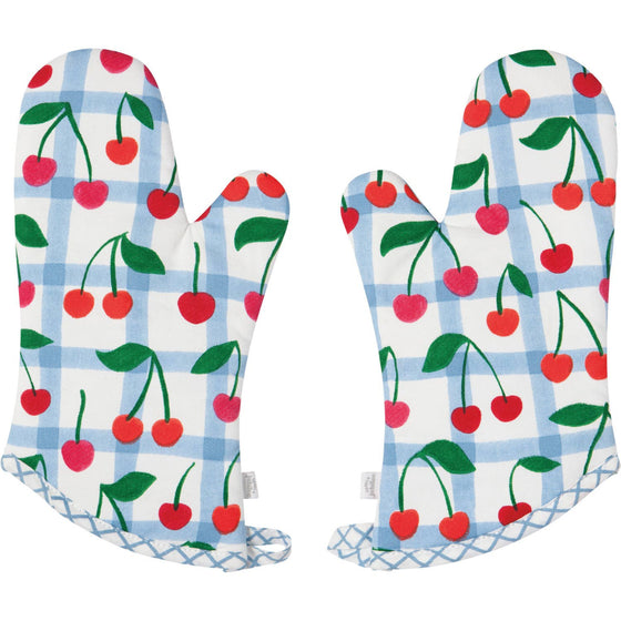 Very Cherry Mitts Set of 2