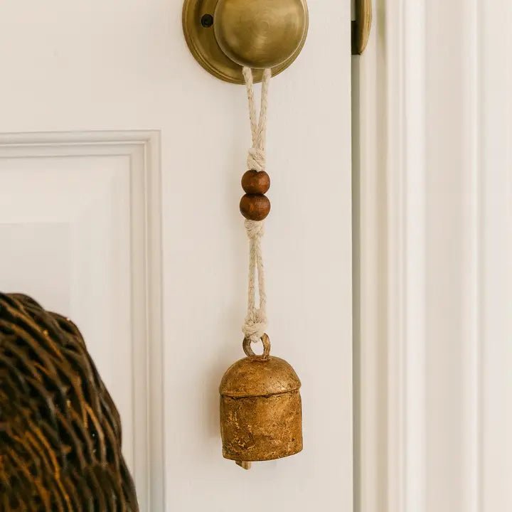 4.5" Rustic Noah Cow Bell Wind Chime - Hand Tuned - Twirls + Twigs
