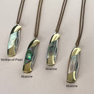 Shell Handled Knife Necklace: Mother of Pearl 32 Inch - Twirls + Twigs