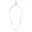 Mixed Media Wrap Bracelet/Necklace - Hope/Aquamarine/Silver - Twirls + Twigs