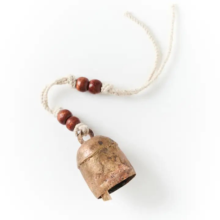 4.5" Rustic Noah Cow Bell Wind Chime - Hand Tuned - Twirls + Twigs