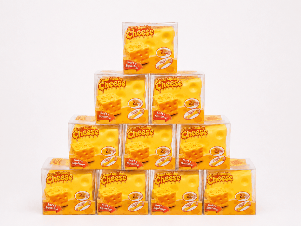 5" Giant Squishy Cheese - World of Squish - Twirls + Twigs