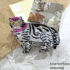 Playful Cat & Dog Animal Pet - Inspired Hair Clips: Striped - Cat - Twirls + Twigs