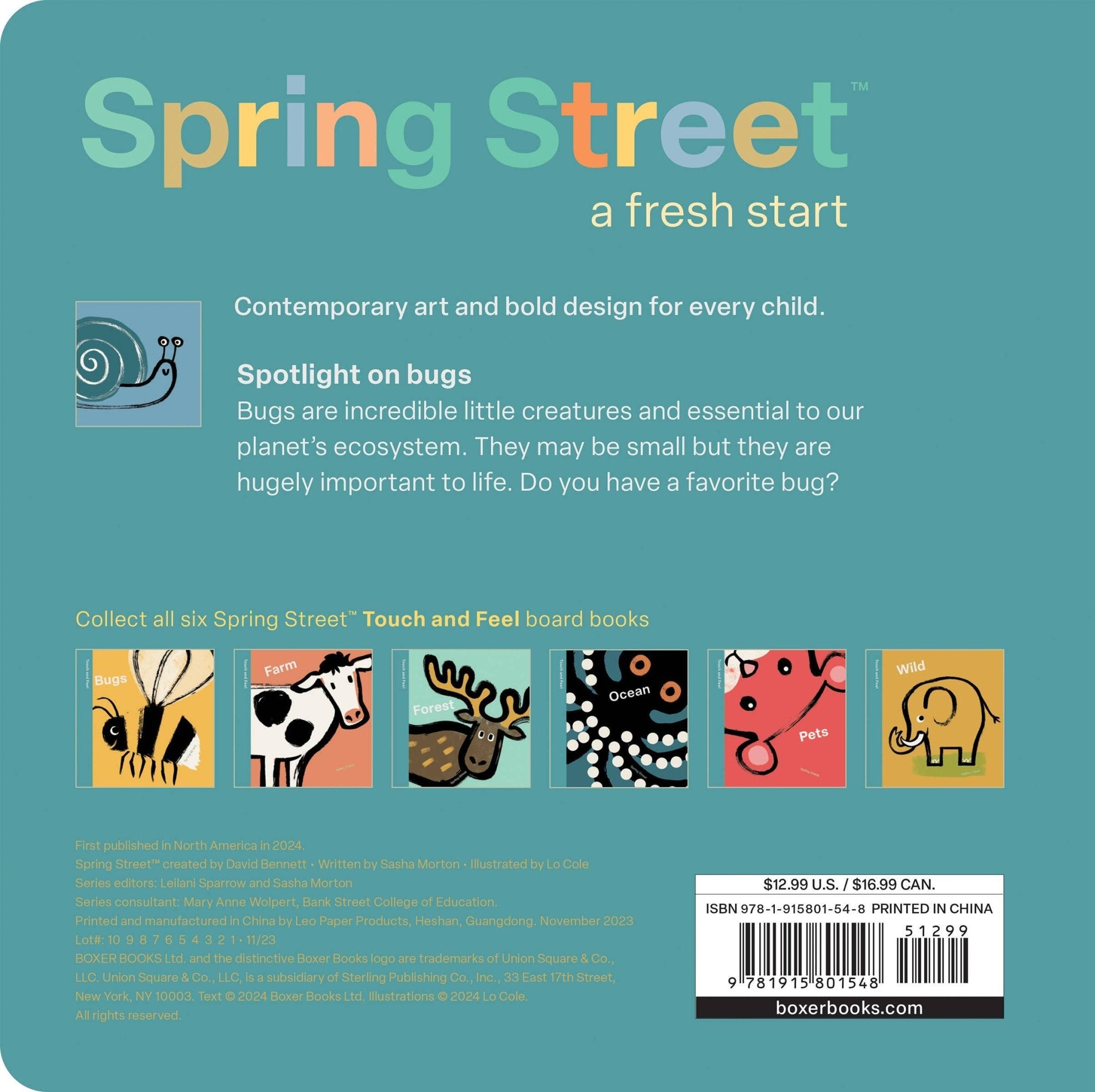 Spring Street Touch and Feel: Bugs by Boxer Books - Twirls + Twigs