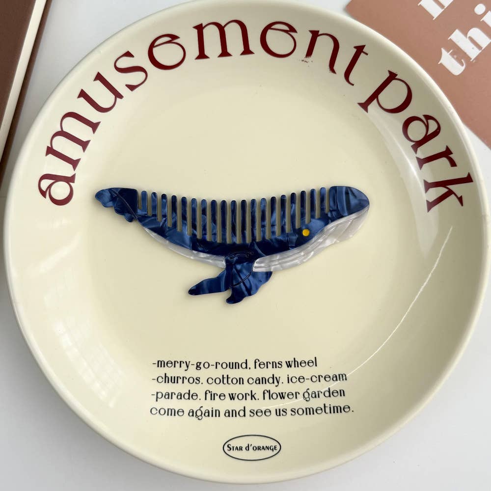 Whimsical Animal Acetate Combs，Vegetable Portable Hair Tools: Puppy - Twirls + Twigs