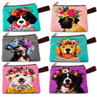Canvas Colorful Dog Pouch 4.5 x 6 Inch Medium - Twirls + Twigs