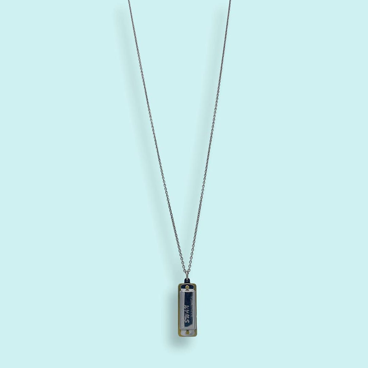 Silver Harmonica Necklace: 32 Inches - Twirls + Twigs