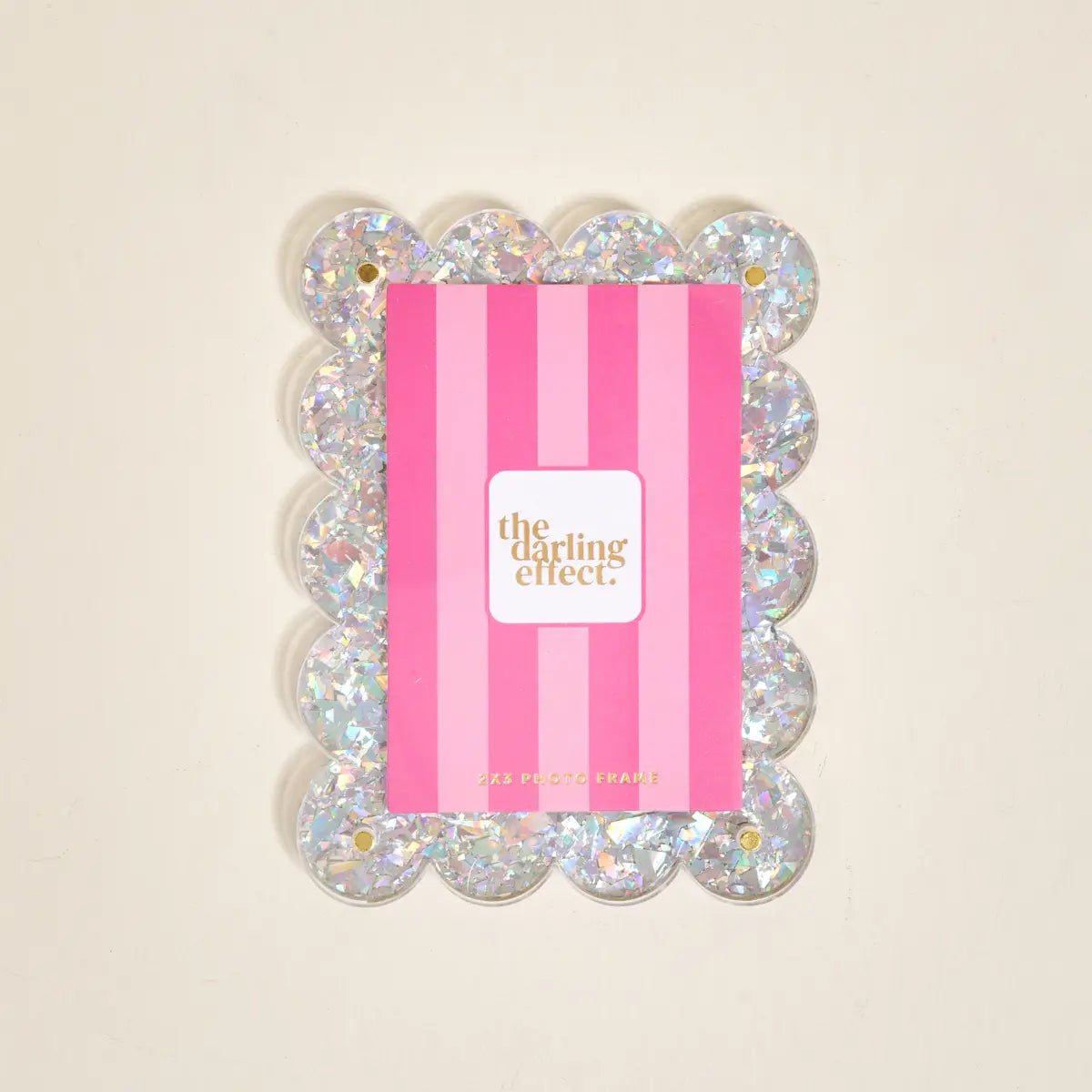 Mini Acrylic Picture Frame Magnet–Silver Glitter - Twirls + Twigs