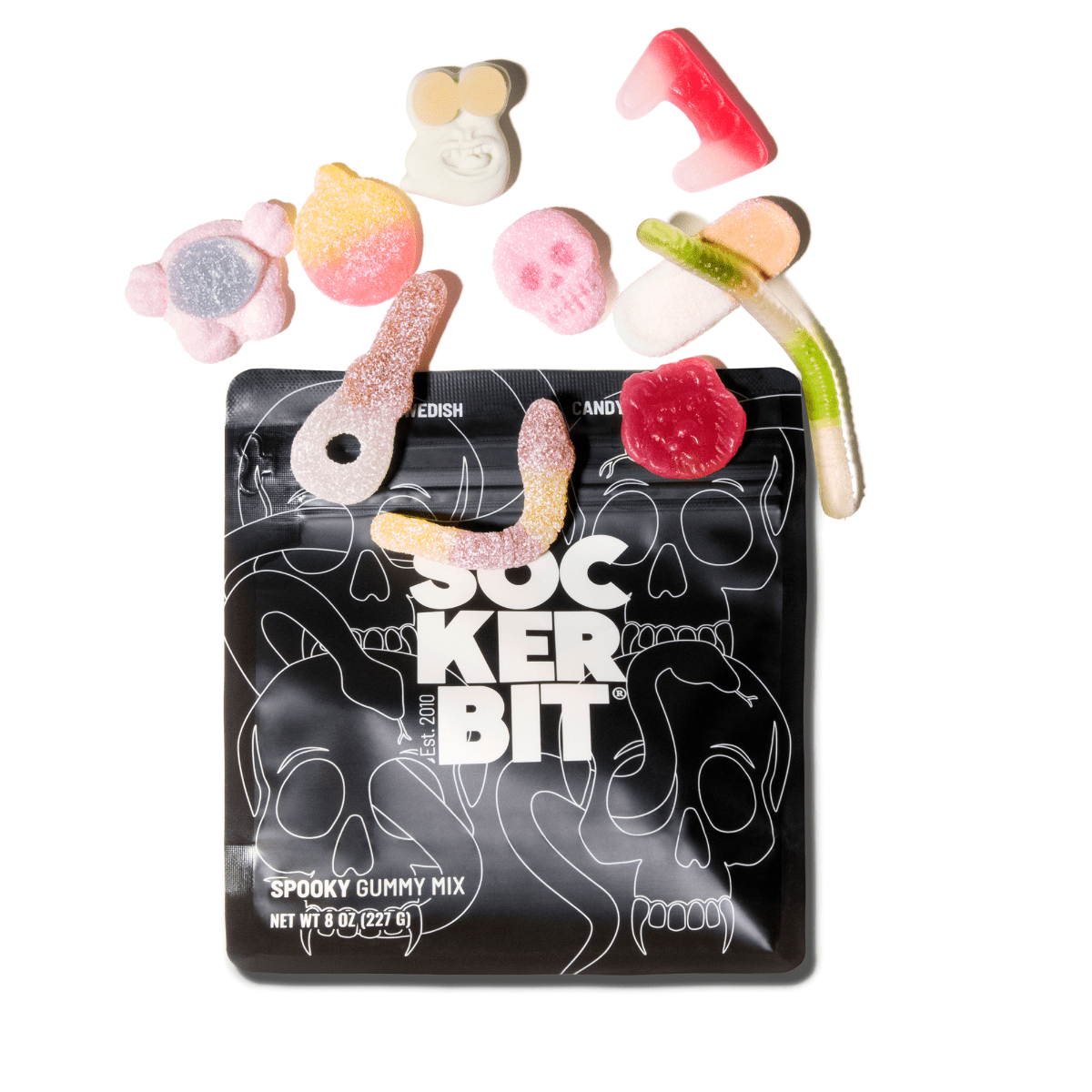 Spooky Gummy Mix Swedish Candy Bag 8oz -Halloween Collection - Twirls + Twigs