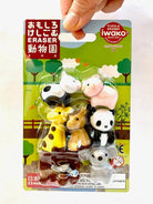 Iwako Zoo Animal Eraser Card - Twirls + Twigs
